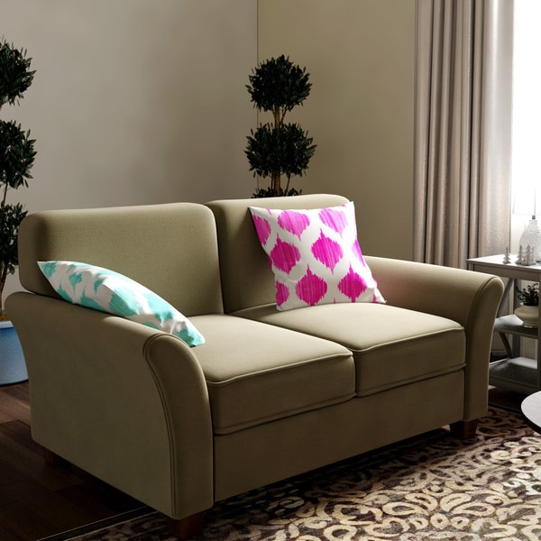 Shop Sofab Muse II Love Seat With Two Toss Pillows - Free Shipping ...