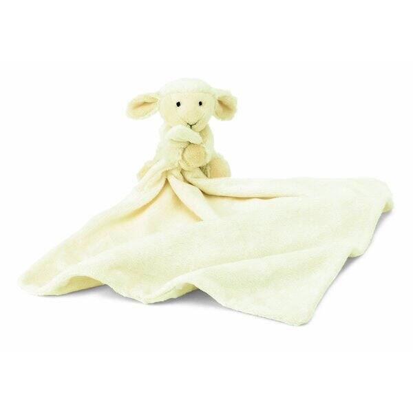 slide 1 of 1, Jellycat Bashful Lamb Soother Blankie