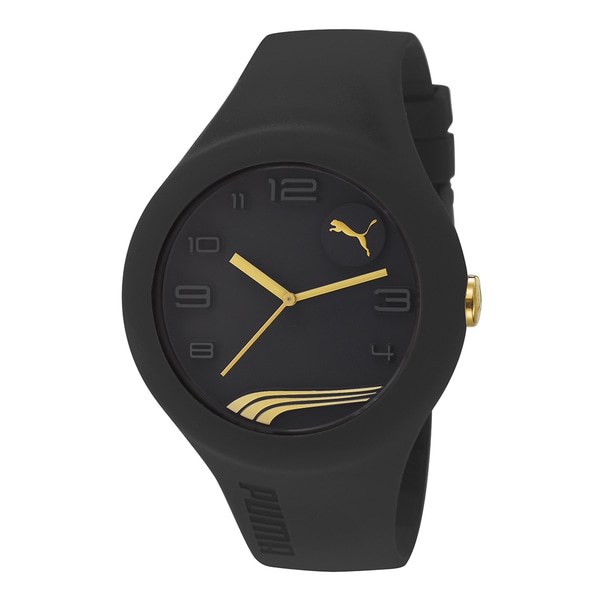 PUMA Form XL Black Gold Analog Watch 