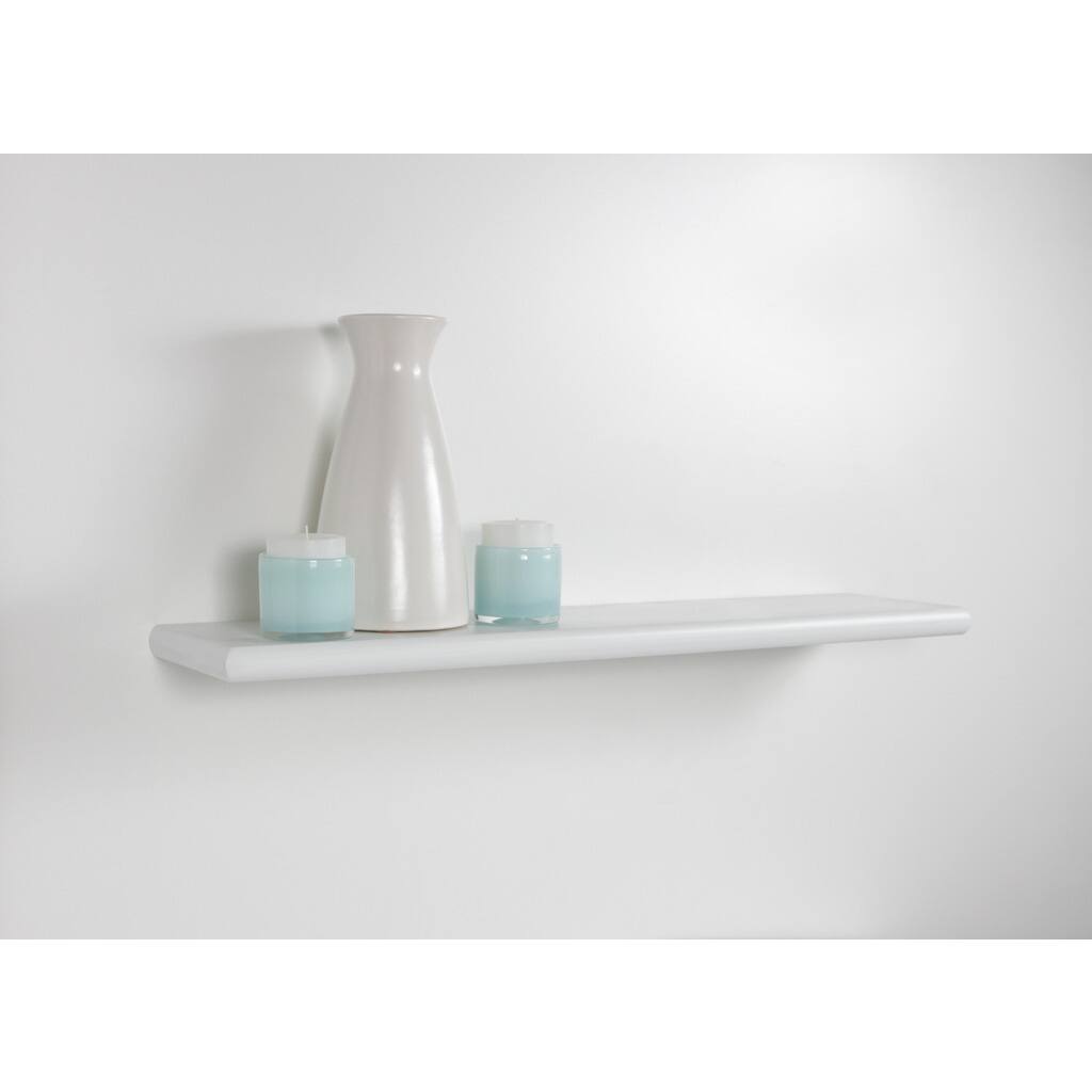 InPlace 24-inch White Bracket-less Decorative Shelf