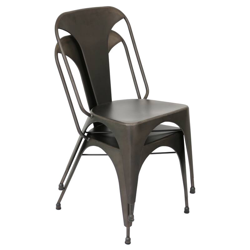 LumiSource Austin Industrial Dining Chair (Set of 2)