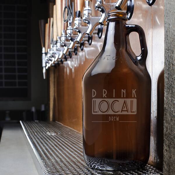 slide 1 of 3, Drink Local Craft Beer Amber Growler