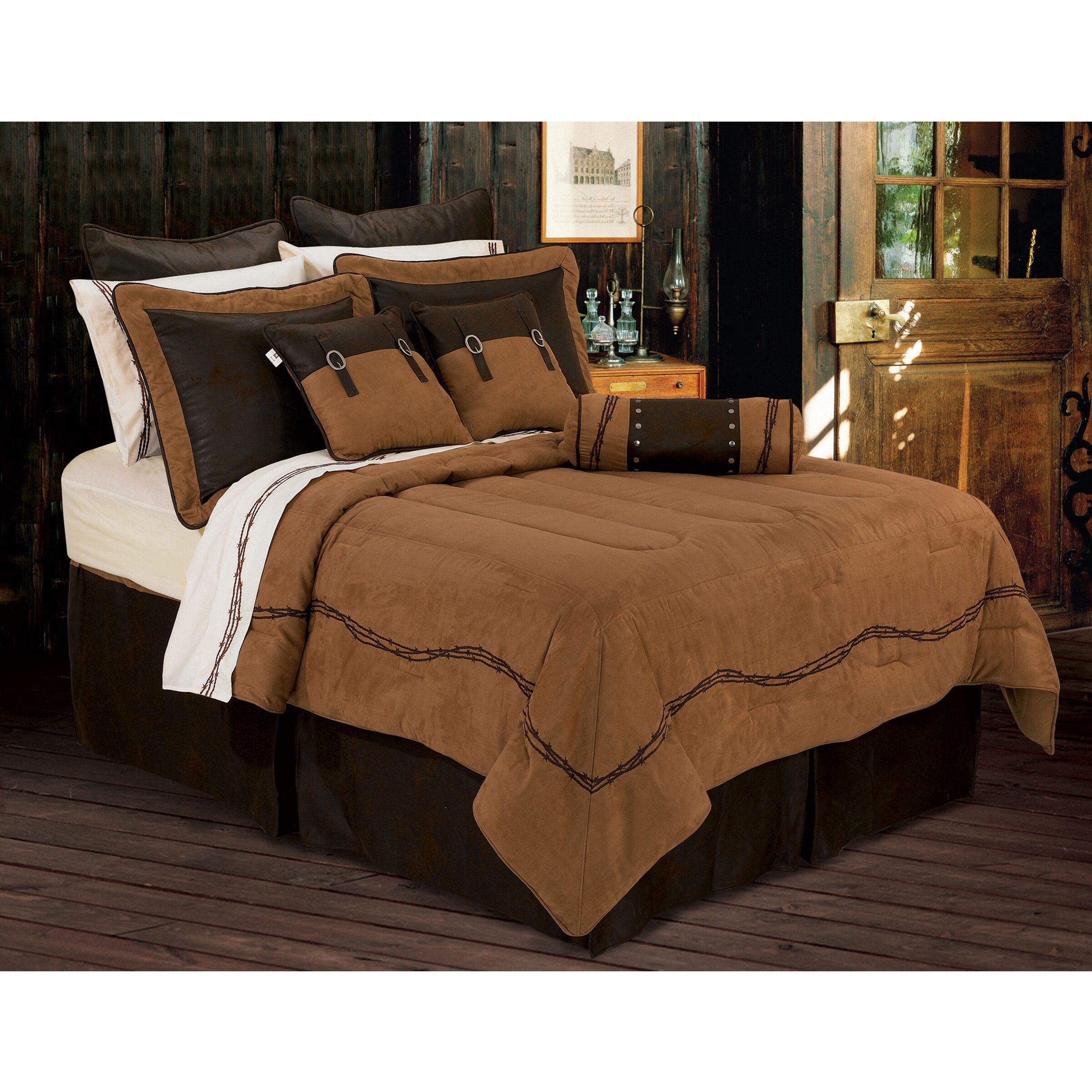 HiEnd Accents Embroidered Barbwire 6-piece Comforter Set