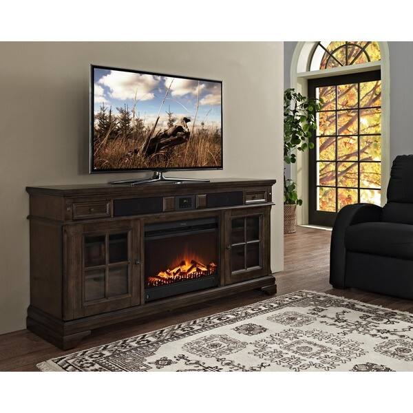 Connelly 66-inch Deluxe Xperience Audio Console with Electric Fireplace ...