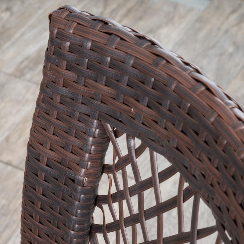 Neal Outdoor 3-piece Wicker Bistro Set by Christopher Knight Home