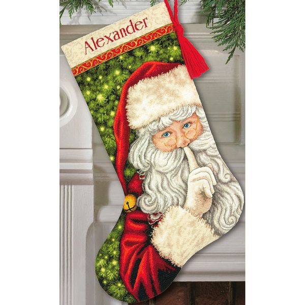 Shop Secret Santa Stocking Counted Cross Stitch Kit16in ...