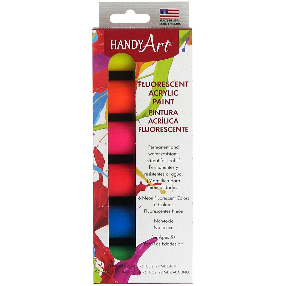 Shop Handy Art Acrylic Paint Kit .75oz 6/PkgFluorescent Free Shipping