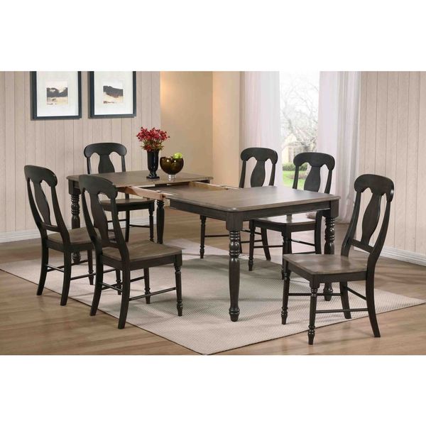 Iconic Furniture Antiqued Black Stone Grey Rectangle Iconic Furniture Antiqued Black Stone Grey Rectangle Dining Table Multi Free Shipping Today 10123916