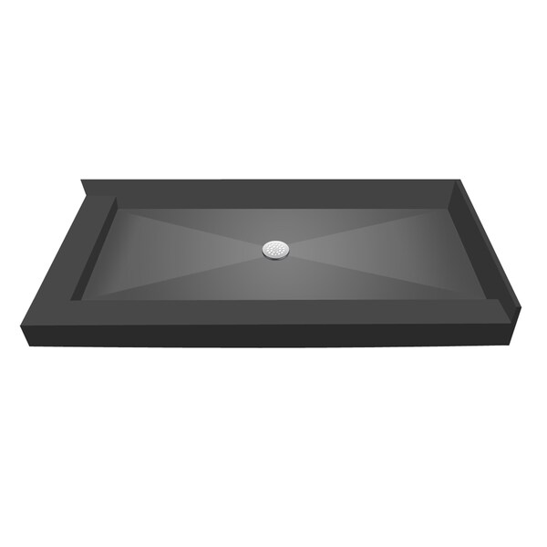 Redi Base 34 x 60 Shower Pan Center Drain Left Dual Curb