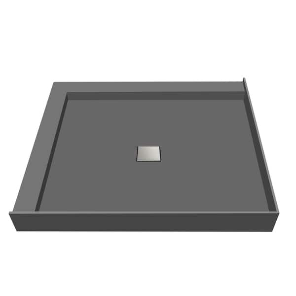 Wonder Drain 42 x 42 Shower Pan Center Drain Left Dual Curb - Bed Bath ...