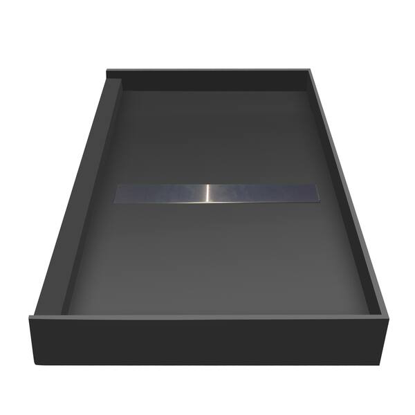 Redi Trench 34 X 60 Shower Pan Center Solid BN Trench Drain Bed Bath Redi trench 34 x 60 shower pan center solid bn trench drain bed bath