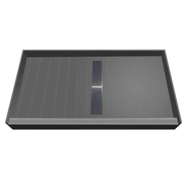 Redi Trench 34 X 60 Shower Pan Center Solid BN Trench Drain Bed Bath Redi trench 34 x 60 shower pan center solid bn trench drain bed bath