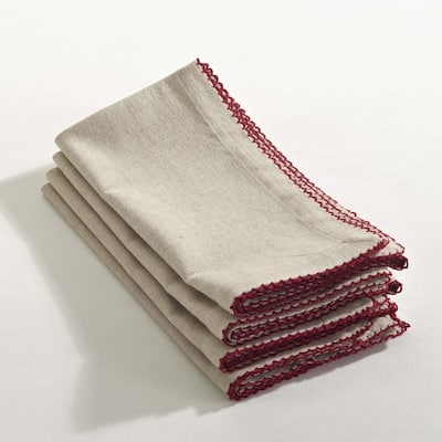 Crochet Scalloped Design Table Napkins (set of 4)