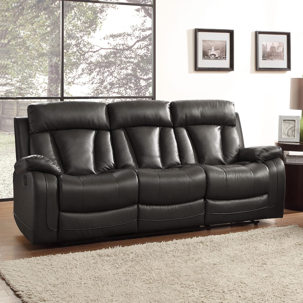 Leather Reclining Sofa by RALSTON BONDED
