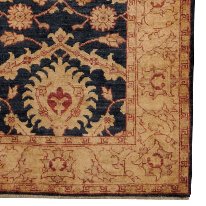 HERAT ORIENTAL Handmade One-of-a-Kind Vegetable Dye Oushak Wool Rug - 2'9 x 10'2
