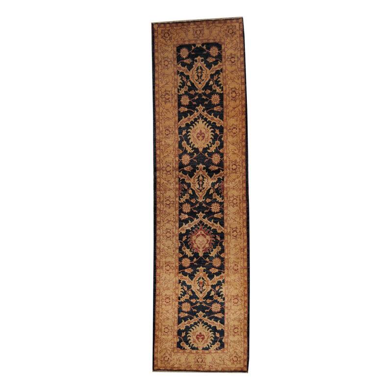 HERAT ORIENTAL Handmade One-of-a-Kind Vegetable Dye Oushak Wool Rug - 2'9 x 10'2