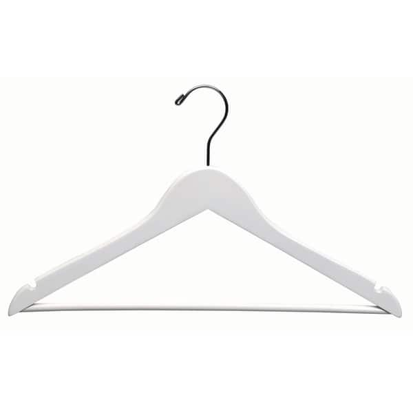 Basics Wood Suit Clothes Hangers - White, 20-Pack