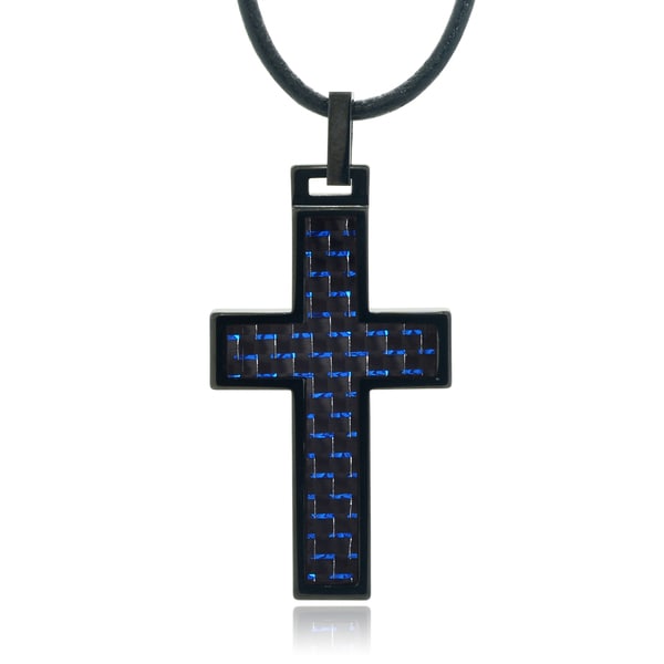 Shop Vance Co. Men's Tungsten Cross Pendant Free Shipping Today