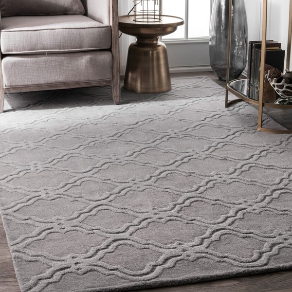 nuLOOM Handmade Modern Trellis Fancy Wool Rug (5' x 8') - 5' x 8'
