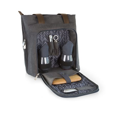 Picnic Time Grey Sonoma Wine and Cheese Tote