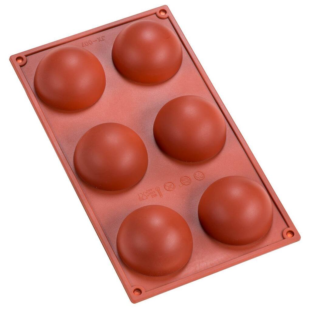 6-cavity Silicone Half Sphere Mold