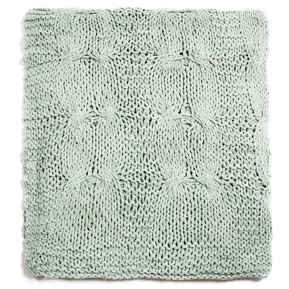 Michaela Aqua Knitted Throw