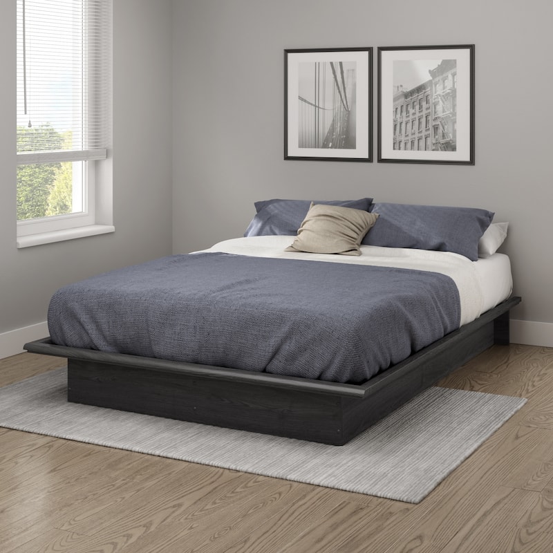 South Shore Step One Full-size Platform Bed - Gray Oak