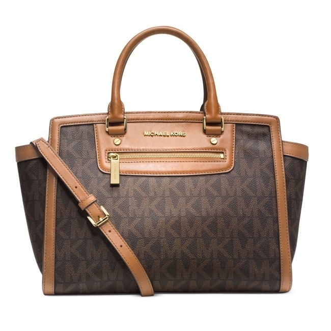 michael kors large selma top-zip satchel