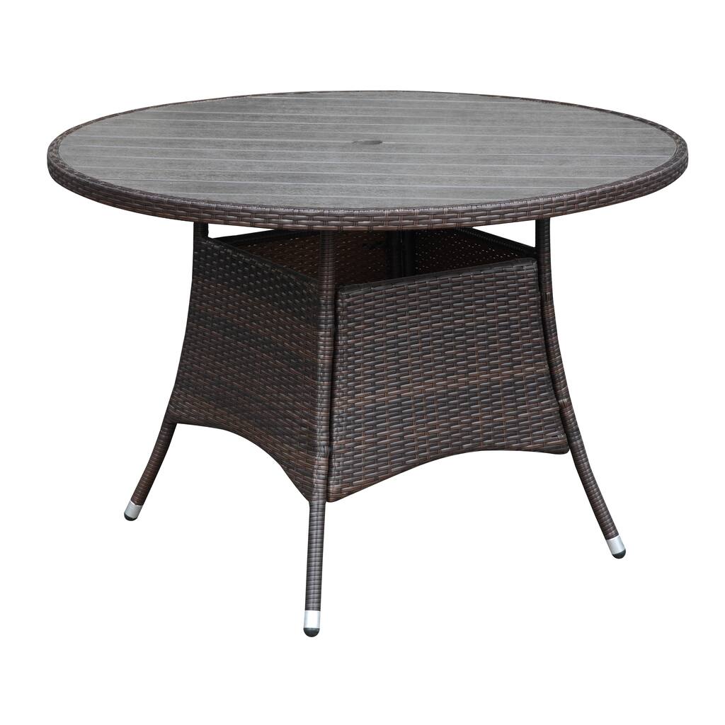 Portfolio Aldrich Brown Indoor/Outdoor Round Dining Table