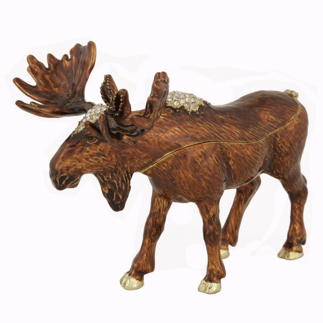 Bejeweled Moose Trinket Box