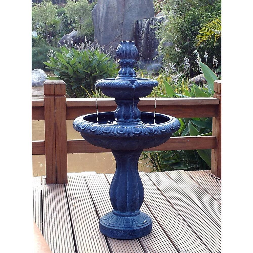 Solar 2-Tier Tulip Water Fountain