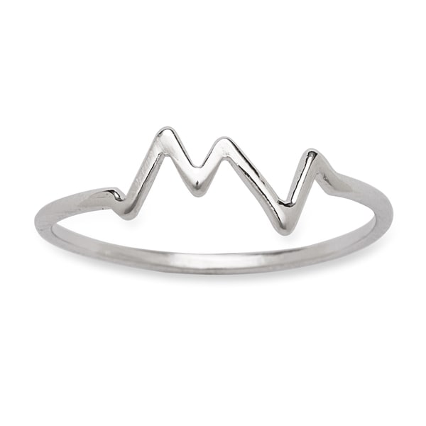 La Preciosa Sterling Silver Heartbeat Ring