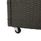 Bahama Outdoor Wicker Bar Cart with Tempered Glass Top by Christopher Knight Home - Thumbnail 18