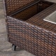 Bahama Outdoor Wicker Bar Cart with Tempered Glass Top by Christopher Knight Home - Thumbnail 8