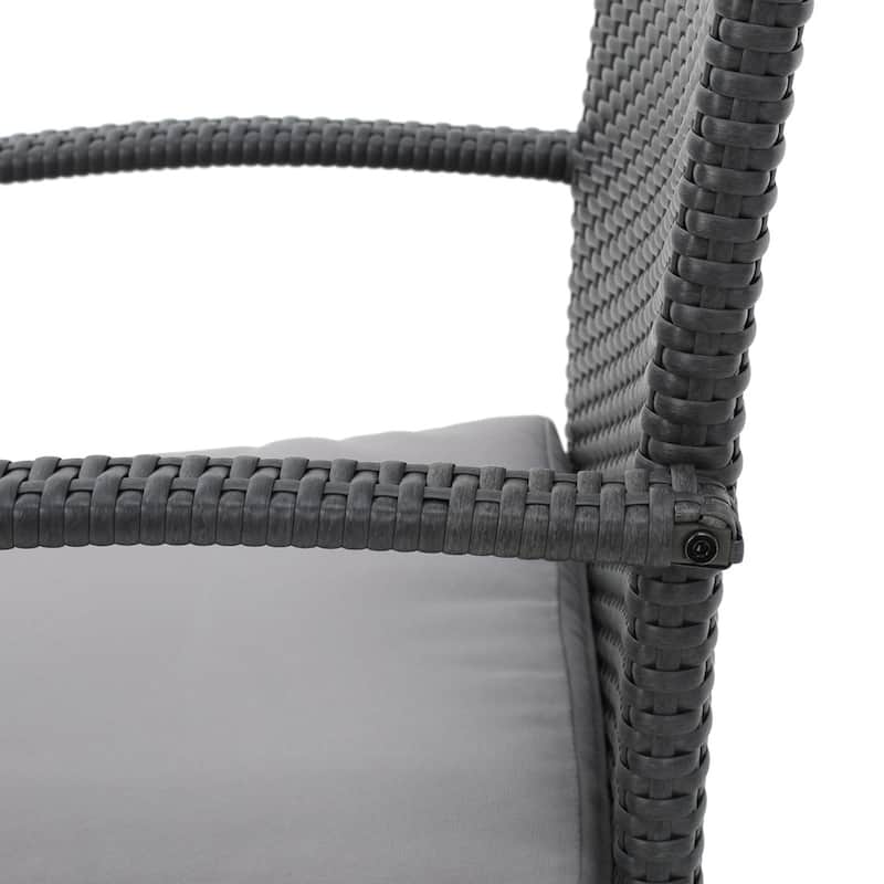 Theodore Outdoor 5-piece Wicker Dining Set with Cushion by Christopher Knight Home