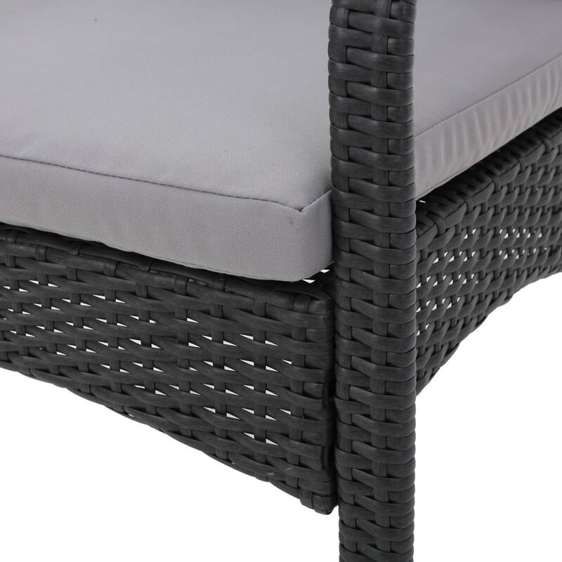 Theodore Outdoor 5-piece Wicker Dining Set with Cushion by Christopher Knight Home