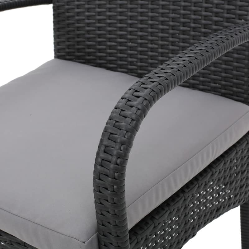 Theodore Outdoor 5-piece Wicker Dining Set with Cushion by Christopher Knight Home