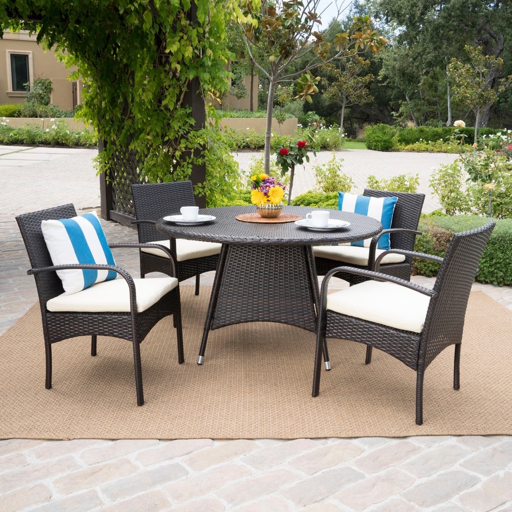 brandon 5 piece dining set with cushions