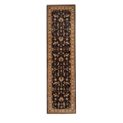 HERAT ORIENTAL Handmade One-of-a-Kind Vegetable Dye Oushak Wool Runner - 2'8 x 10'