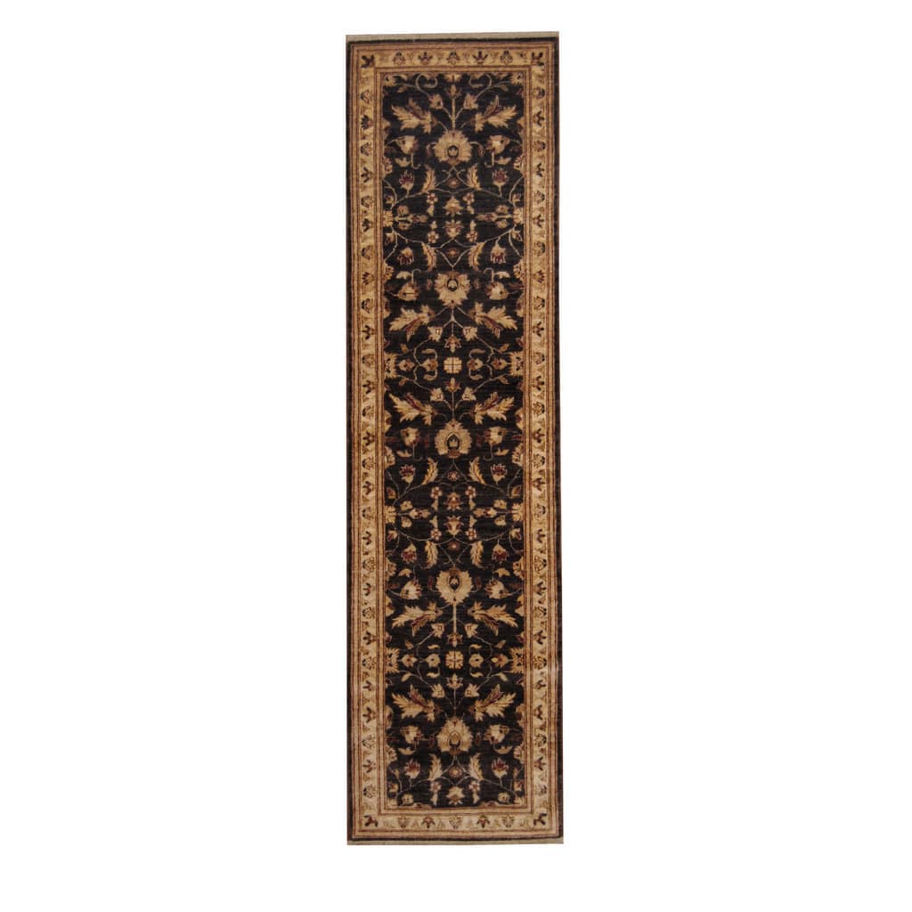 HERAT ORIENTAL Handmade One-of-a-Kind Vegetable Dye Oushak Wool Runner - 2'8 x 10'