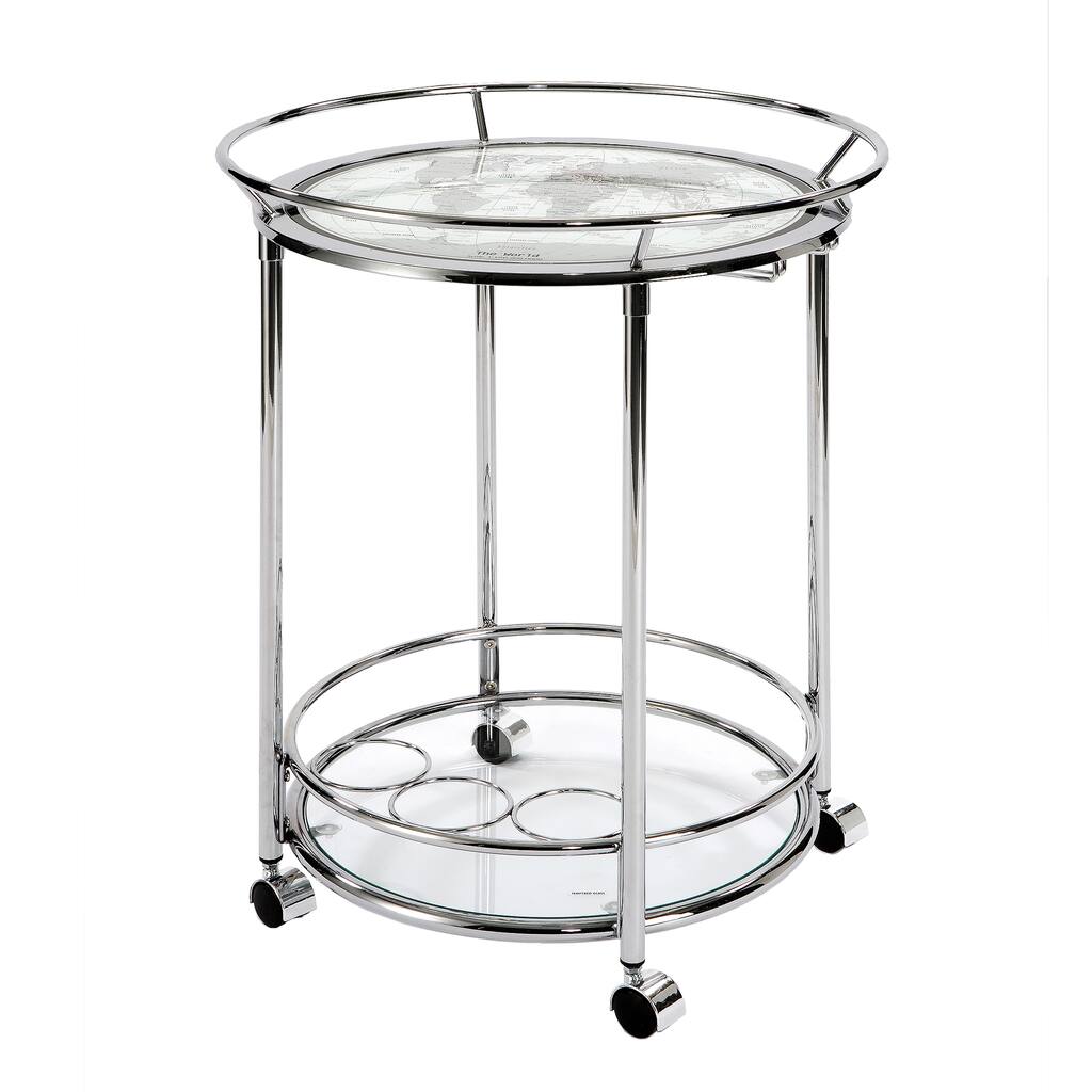 Porthos Home Aaru Serving Trolley - Silver