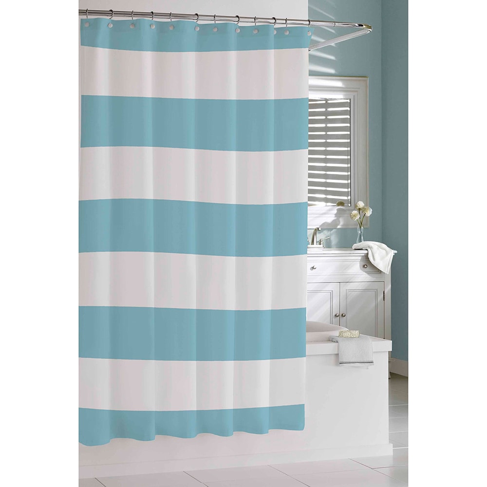 Shop Coastal Stripe Shower Curtain Free Shipping On Orders Over