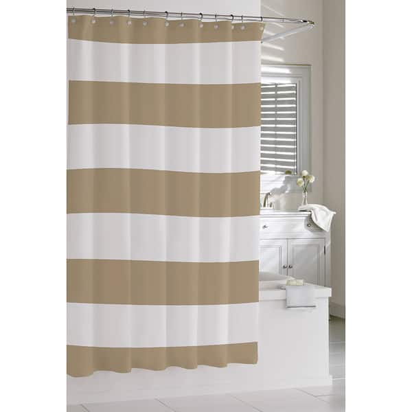 slide 2 of 4, Coastal Stripe Shower Curtain