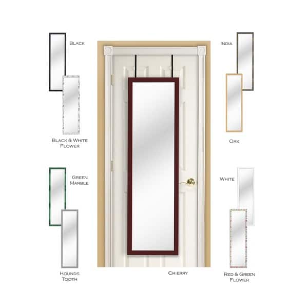 Overthedoor Fulllength Dressing Mirror 48"H x 14"W x 1.5"D Bed