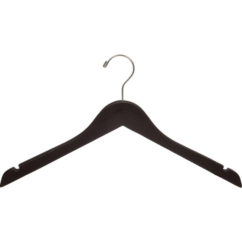 Espresso Finish Top Hanger with Notches and Brushed Chrome Swivel Hook