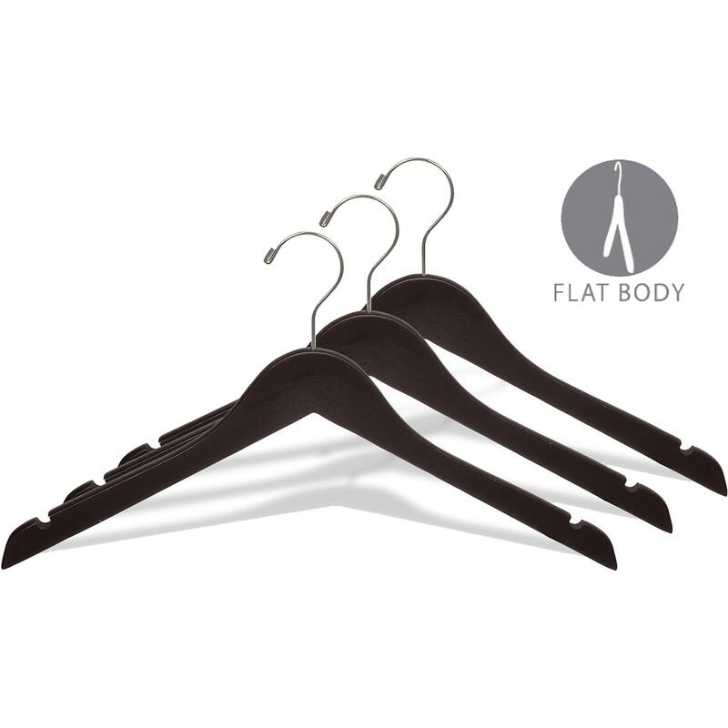 Espresso Finish Top Hanger with Notches and Brushed Chrome Swivel Hook