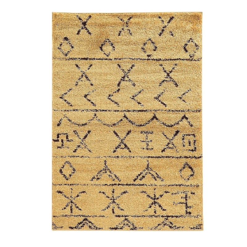 Linon Moroccan Atlas Shag Rug - 8' x 10' - Camel/Brown