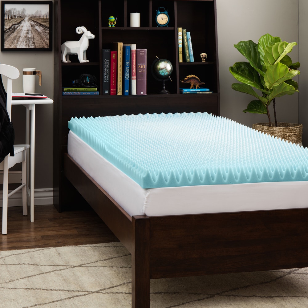 Twin 1.5 Reversible Memory Foam Mattress Topper - Room Essentials™