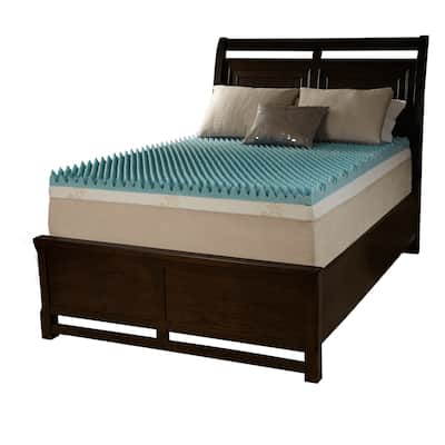 Slumber Solutions Dorm 4-inch Textured Gel Memory Foam Mattress Topper