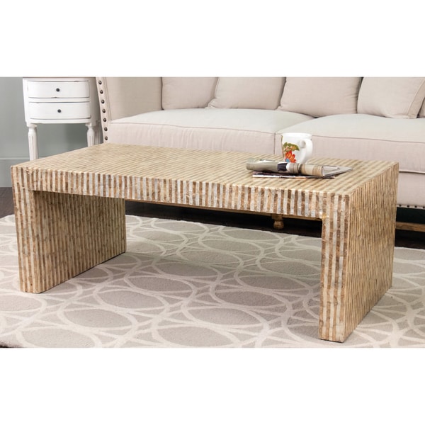 Braswell Off-White Rectangle Coffee Table - Overstock ...